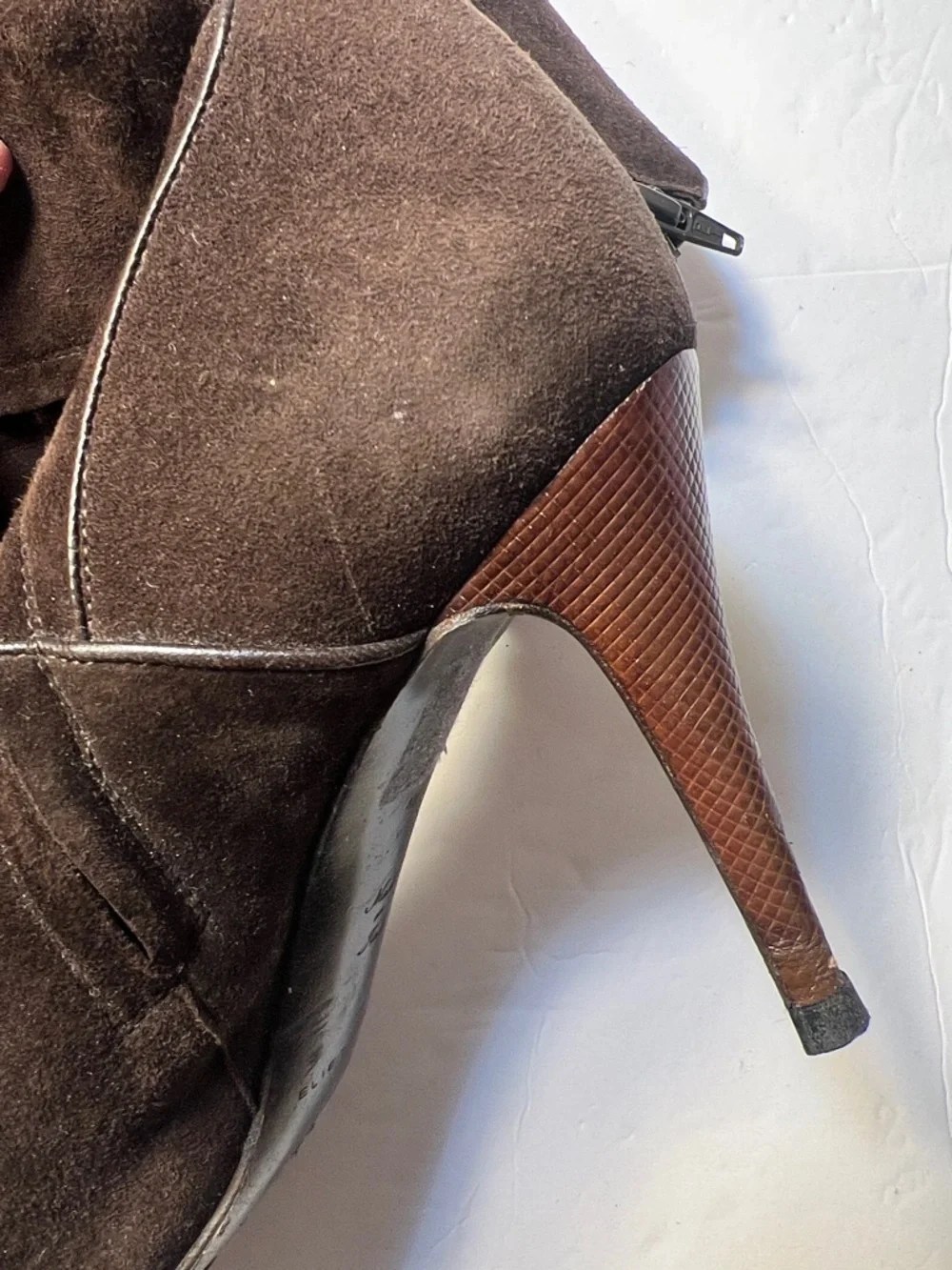 Elie Tahari Women's Brown Suede Knee-High Heeled Boots Size 40